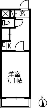 パルミラ(1K/2階)の間取り写真