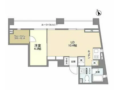 フルハウス代々木(1LDK/6階)の間取り写真