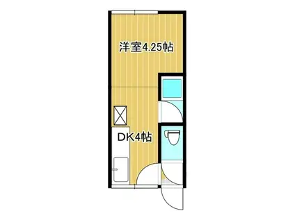 クボタハイツ(1DK/2階)の間取り写真