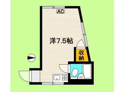 古川ハイツ(ワンルーム/1階)の間取り写真