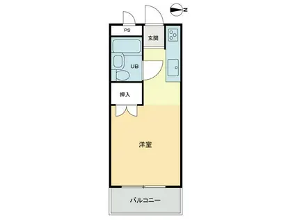 アーバンハイツ紫雲(ワンルーム/1階)の間取り写真