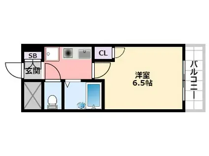ヌーベル甲子園(1K/3階)の間取り写真