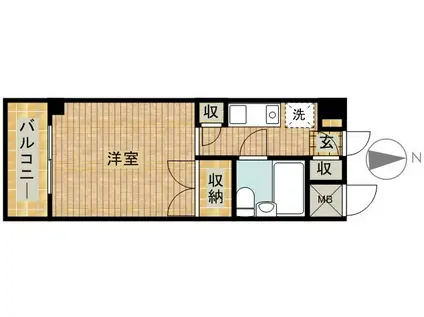モナークマンション武蔵新城第2(1K/3階)の間取り写真