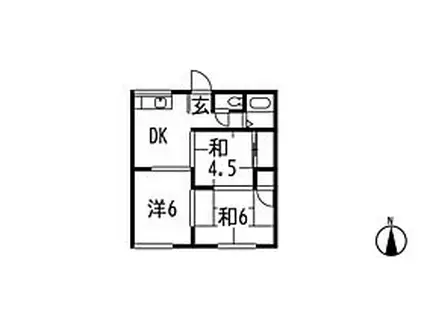アネックス I(3DK/1階)の間取り写真