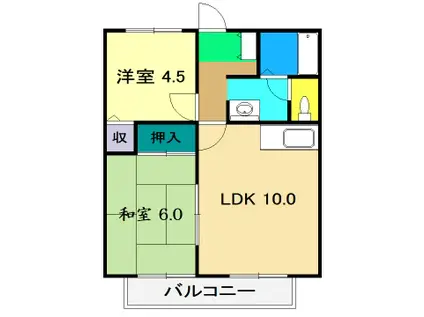 カーサ150(2LDK/2階)の間取り写真