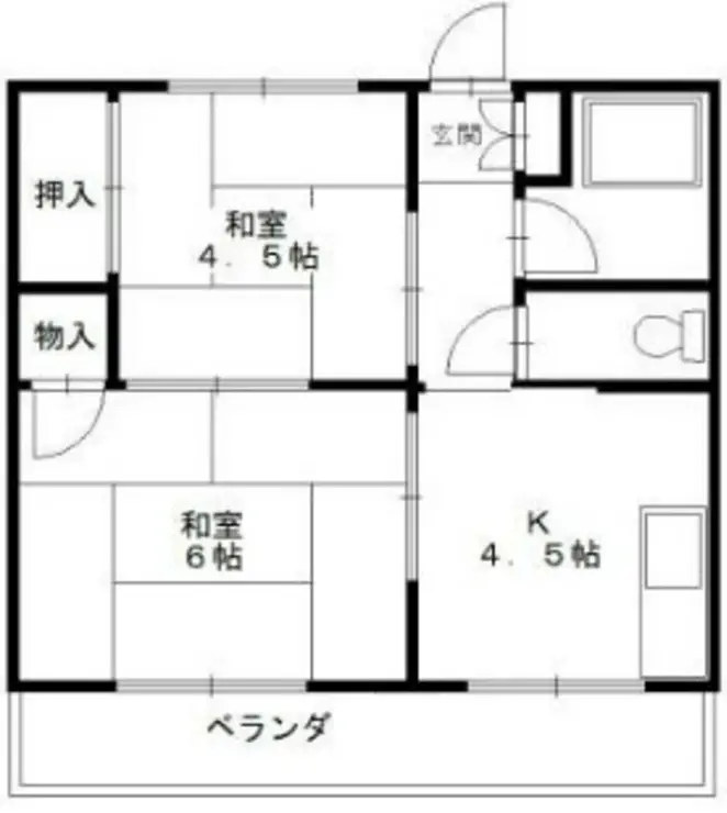 横関コーポ 2階階 間取り