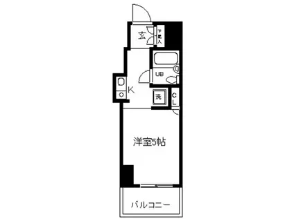 日神パレス磯子(ワンルーム/2階)の間取り写真