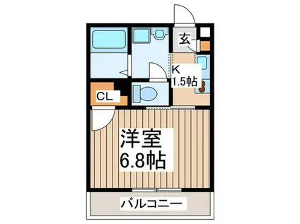 AMOUR TOKI(1K/1階)の間取り写真