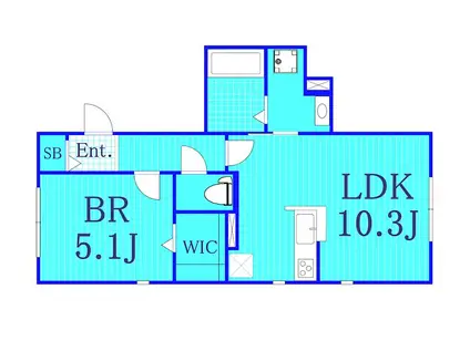 フィカーサ大岡(1LDK/2階)の間取り写真
