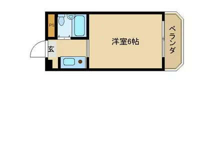 プリエール名神尼崎(ワンルーム/7階)の間取り写真