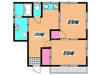 ＪＲ中央線 武蔵境駅 徒歩15分 1階建 築33年(2DK/1階)の間取り写真