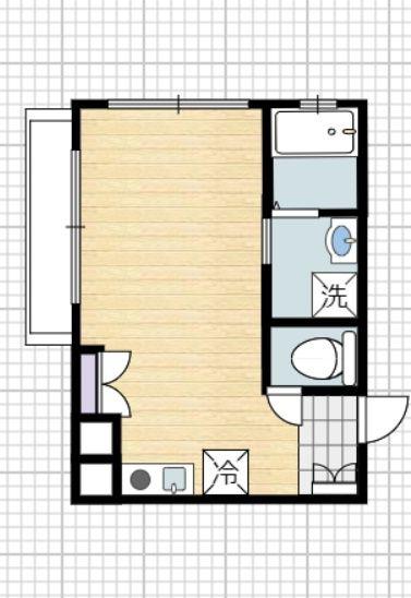 シアトル(ワンルーム/4階)の間取り写真