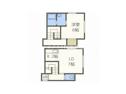 ル・シェル(1LDK/2階)の間取り写真