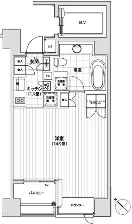 カスタリア銀座 2階階 間取り