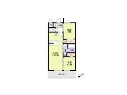 メゾンシュシュ大宮(2LDK/1階)の間取り写真