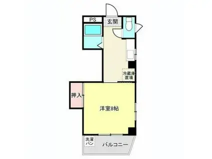 ウガワビル(1K/3階)の間取り写真