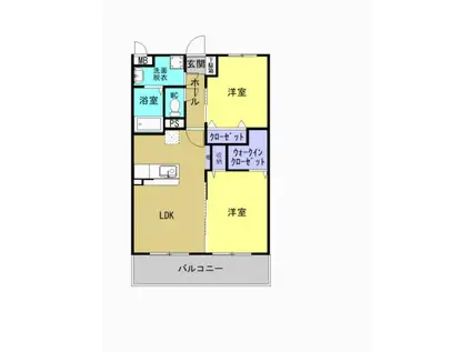 グランヴェール柴引(2LDK/3階)の間取り写真