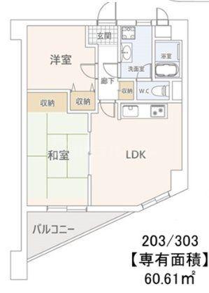 ラレーブ金町(2LDK/2階)の間取り写真