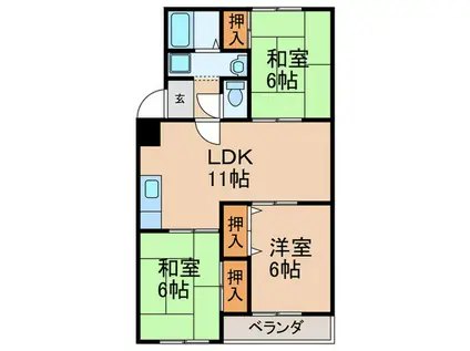 ネオグレース(3LDK/2階)の間取り写真