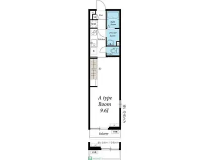 リブリ・YUKURU(1K/2階)の間取り写真
