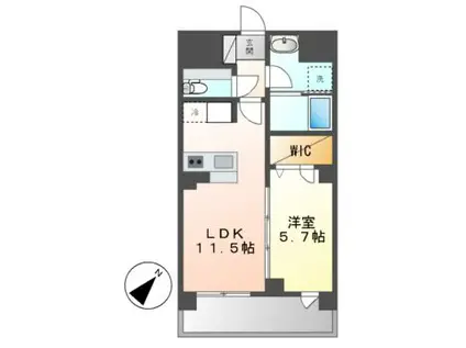 リュミエール千種(1LDK/7階)の間取り写真