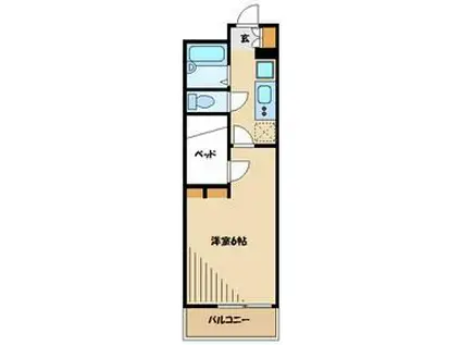 レオパレスサニーハイツ(1K/1階)の間取り写真