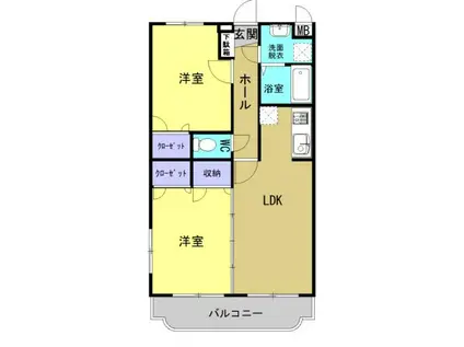 ユーミーなごみ(2LDK/3階)の間取り写真