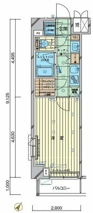 ルーブル下丸子参番館 1階階 間取り