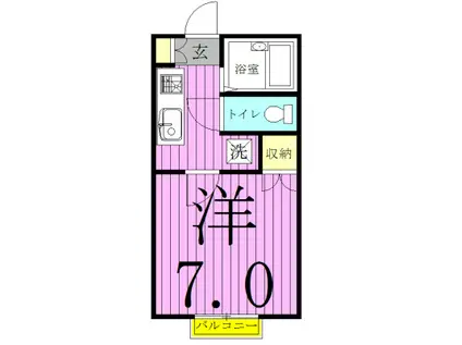 エコ・ライズI(1K/2階)の間取り写真