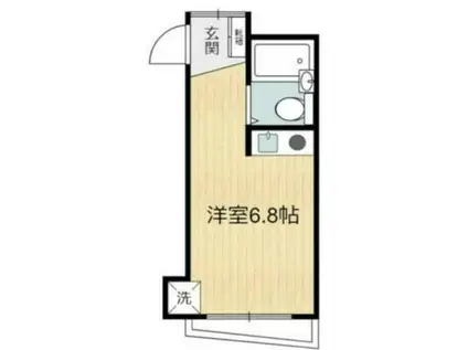 ラビアン西調布(ワンルーム/2階)の間取り写真