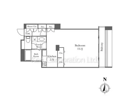 リバーシティ21イーストタワーズ(ワンルーム/35階)の間取り写真