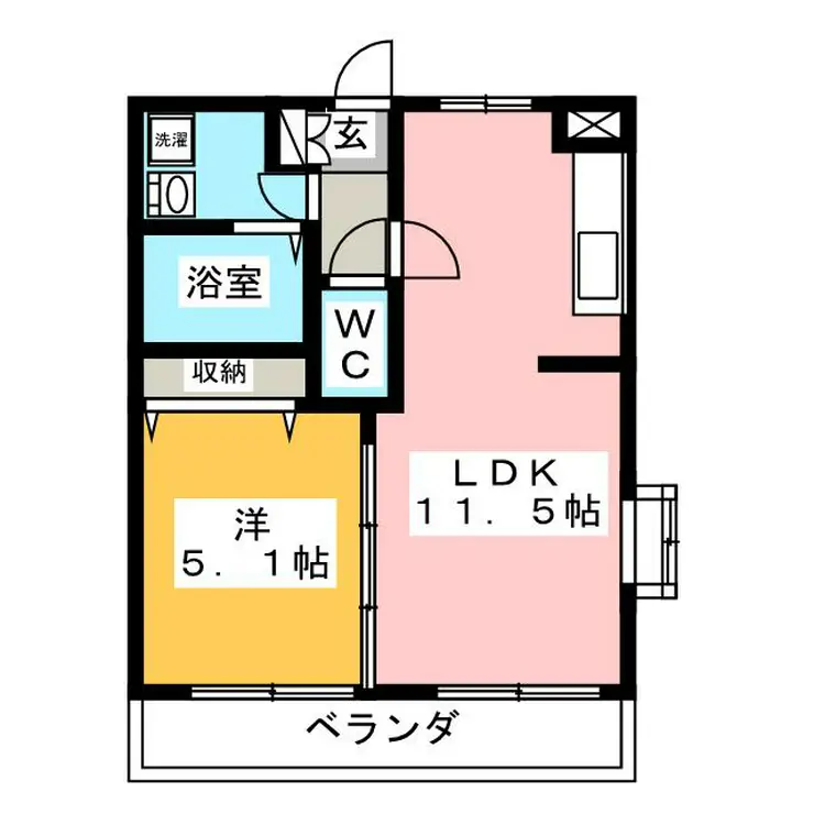 シャンポール新城弐番館 3階階 間取り