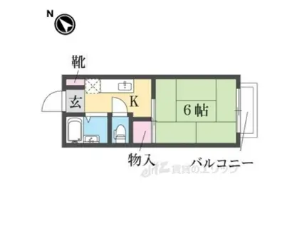 サムハイツ(1K/2階)の間取り写真