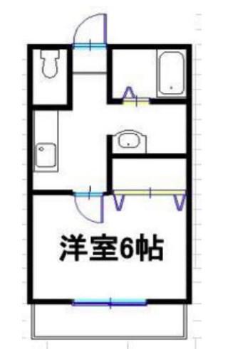 エスポワール雅I(1K/1階)の間取り写真