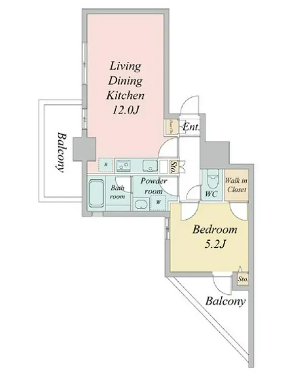 ドゥーエ日本橋 8階階 間取り