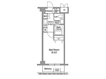 市川妙典レジデンス(1K/1階)の間取り写真
