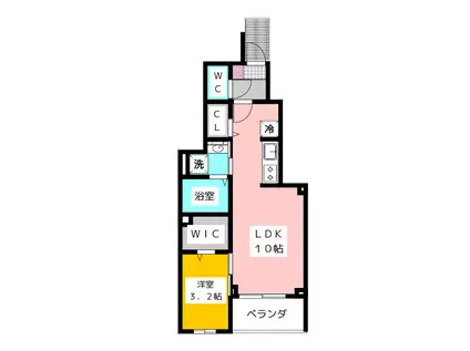 ピースフルIII(1LDK/1階)の間取り写真
