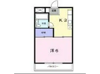 グリーンハイツカワムラIII(1K/2階)の間取り写真