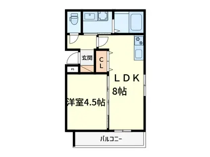 THE RESIDENCE KYOTO HIGASHINO(1LDK/3階)の間取り写真