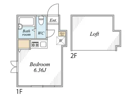 プリマヴェーラ(ワンルーム/2階)の間取り写真