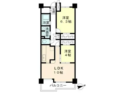 グリーンヒルズ目白(2LDK/1階)の間取り写真