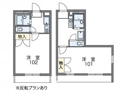 レオパレスNY(1K/1階)の間取り写真