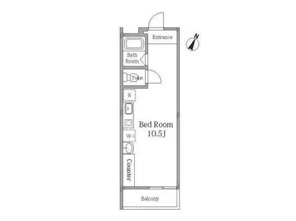 MQUARTO鶴ヶ峰(ワンルーム/3階)の間取り写真