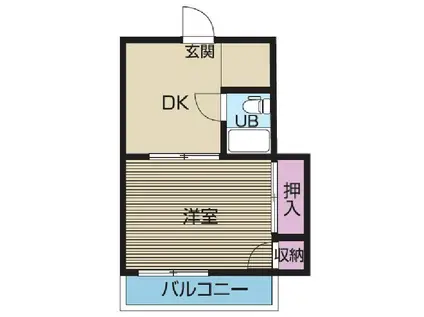 クラフトハイム(1K/5階)の間取り写真
