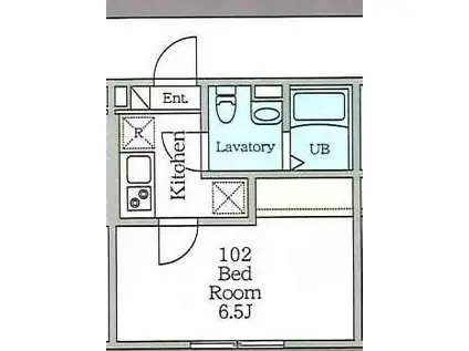 マックスメゾン上大岡(1K/2階)の間取り写真
