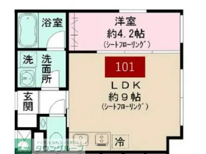 CASA PIAZZA 目黒大岡山(1LDK/3階)の間取り写真