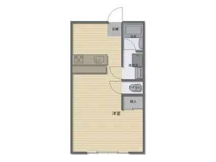 大膳原ディアホーム(ワンルーム/1階)の間取り写真