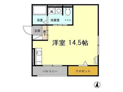 レセンテ砂美(ワンルーム/2階)の間取り写真