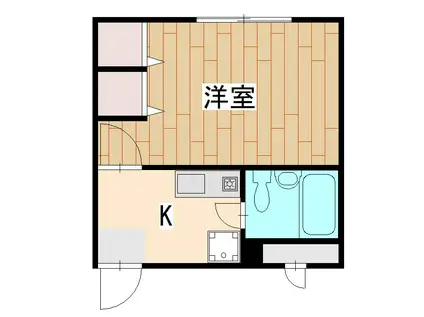 ブランニュー美しが丘(1K/1階)の間取り写真