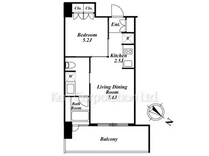 THE ROPPONGI TOKYO SUPERIOR RESIDE(1LDK/10階)の間取り写真
